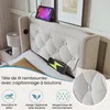 MODFU Lit coffre 90x200 cm - LED et Port de Charge USB Voir les images du produit 8