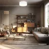 Lampa sufitowa tkanina biały tekstylny klosz E27 lampa Podgląd zdjęcia produktu 3