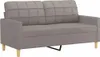 vidaXL 2-Sitzer-Sofa Taupe 140 cm Stoff Produktbild-Vorschau 2