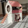 XL Katzenhaus Rosa Pink Katzenhütte Katzenbett Katzenliege Produktbild-Vorschau 8
