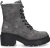 A single gray lace-up boot with a black sole and heel, shown from the side against a white background. Produktbild-Vorschau