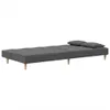 vidaXL Schlafsofa 2-Sitzer mit 2 Kissen Hellgrau Stoff Produktbild-Vorschau 6