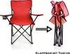 BigDean Faltstuhl ROT Campingstuhl Anglerstuhl mit Produktbild-Vorschau 5