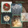 A collage of various DIY craft projects, including a Christmas wreath, a dreamcatcher, and decorative lamps, set against a wooden background. Produktbild-Vorschau