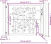 A diagram showing the dimensions of a garden gate with a bamboo design. Produktbild-Vorschau