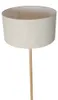 Rustykalna lampa podłogowa drewniana z abażurem w kolorze Podgląd zdjęcia produktu 8