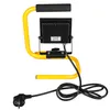 A portable work light with a yellow stand and black light fixture. Náhled obrázku produktu