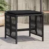 Gartenhocker mit Kissen 4 Stk. Schwarz 41x41x36 cm Poly Produktbild-Vorschau 2