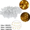 UISEBRT 30m 240 LED Warmweiß Kristallkugeln Lichterkette Produktbild-Vorschau 1