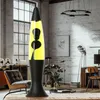 Lavalampe Schwarz matt Gelb 40 cm hoch Retro Design Produktbild-Vorschau 4