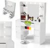 Juskys Schminktisch Malia und Hocker Tonia mit LED, 7 Produktbild-Vorschau 1