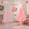 Umělá vánoční stromek Rosejane, růžová barva, 120 cm, PVC, Náhled obrázku produktu 4