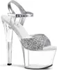 SKY-310 Damen Sandale von Pleaser, Silber EU 43, US 13 Produktbild-Vorschau 1
