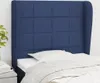 [Home] Kopfteil mit Ohren Blau 83x23x118/128 cm Stoff , Produktbild-Vorschau 1