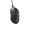 A black gaming mouse with RGB lighting is shown against a white background. Produktbild-Vorschau