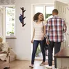 Relaxdays Wandgarderobe aus Bambus, 6 Haken, Garderobe, Produktbild-Vorschau 3