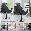 COSTWAY Friseurstuhl höhenverstellbar, Salonstuhl 360° Produktbild-Vorschau 9