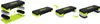 Diagram showing how to assemble and adjust the height of an aerobic step. Voir les images du produit