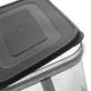 Close-up of the lid and rim of a clear storage container. Produktbild-Vorschau