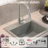 QUADRON Spülbecken 1-Becken Spüle | Größe: 47 x 50 x 18,5 Produktbild-Vorschau 2