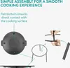 Diagram showing the assembly and features of a cast iron grill plate. Produktbild-Vorschau