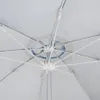 Close-up view of the underside of an open umbrella, showing its internal structure and fabric. Produktbild-Vorschau