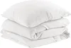 A stack of white bedding, including a pillow and a folded duvet. Produktbild-Vorschau