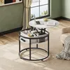Couchtisch Couchtisch Höhenverstellbarer Runder, 2-facher Produktbild-Vorschau 7