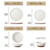 Durchmesser 26 cm Essteller, Durchmesser 20,3 cm Dessertteller, 960ML Suppenteller, 750ML Schale Voir les images du produit