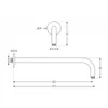 Mexen wandmontierter Duscharm 40 cm Graphit - 79211-66 Produktbild-Vorschau 2