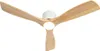 DeckenventilaTor Weiß mit Holz 131,5 cm inkl  LED Dimmbar Produktbild-Vorschau 5