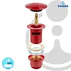 tecuro Siphon mit Pop Up Ablaufventil rot (RAL 3003) - Produktbild-Vorschau 5