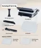 A product image showing a contact grill and its accessories, with labels in German. Produktbild-Vorschau