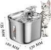 Trinkbrunnen für Katzen und Hunde – 2,2 l – Edelstahl SUS Produktbild-Vorschau 5