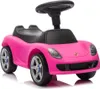A pink ride-on toy car resembling a Porsche Carrera GT, shown from a three-quarter front angle against a white background. Produktbild-Vorschau