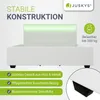 Juskys Polsterbett Lyon 140 x 200 cm weiß – Bettgestell mit Produktbild-Vorschau 7
