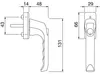 HOPPE Fenstergriff LONDON - Sperrknopf, VK 7 x 32 mm, Alu Produktbild-Vorschau 7