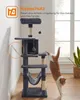 Drapak wieża dla kota dymny szary 143 cm Podgląd zdjęcia produktu 9