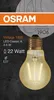 A marketing image for an Osram LED light bulb, showing the product and its specifications. Produktbild-Vorschau