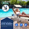 tillvex® Leżak z daszkiem i poduszką pod głowę Beżowy - Podgląd zdjęcia produktu 6