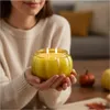 Duftkerze im Glas Kürbis, Kürbis Duft Kerze Halloween Deko Produktbild-Vorschau 4