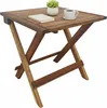 Table pliante Relaxdays en bois d'acacia, pour le salon, le Voir les images du produit 1
