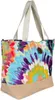 styleBREAKER Damen Strandtasche mit buntem Blumen Muster Produktbild-Vorschau 2