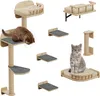 7tlg. Kletterwand Katzen Set, Katzenmöbel mit Kratzbäume, Produktbild-Vorschau 2