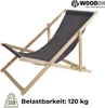 WOODOK Liegestuhl Klappbar Holz - Strandstuhl aus Produktbild-Vorschau 5
