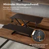 VonHaus Steh-Sitz Schreibtischaufsatz, Schwarz 80 x 40 cm Produktbild-Vorschau 8