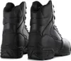 A pair of black tactical boots shown from the back. Produktbild-Vorschau