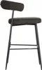 2er-Set Barhocker aus grauem Stoff THEA Produktbild-Vorschau 2