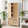 Armoire de salle de bain en bambou HWC-N83, Voir les images du produit 1