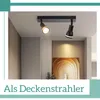 ZMH LED plafondlamp, 2 lichtpunten, zwart. Plafondlamp met Productafbeelding-voorbeeld 6